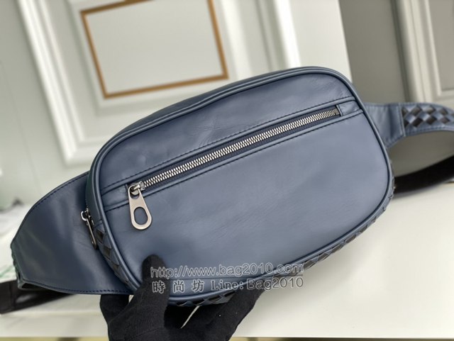 Bottega veneta高端男包 98025 寶緹嘉專櫃款腰包 BV經典款胎牛皮手工編織男士腰包挎包  gxz1356